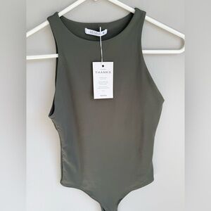 ReoRia Olive Green Sleeveless Bodysuit